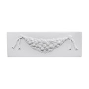 Nantucket Sinks Garland-30W Garland farmhouse sink straight front view of the floral swag and ribbon apron