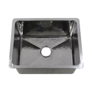 Nantucket Sinks KSSH2318-12 raised front view of the bowl and drain opening