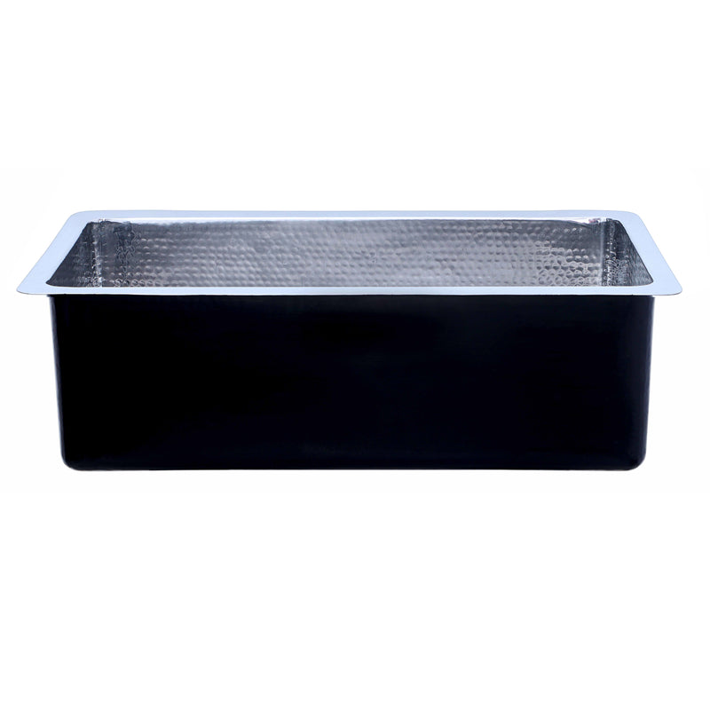 Nantucket Sinks KSSH3219-10 front view showing the polished rim and padded underside