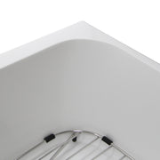 Nantucket Sinks NS-GSEZA32S close-up of the bowl corner radius and grid bumper