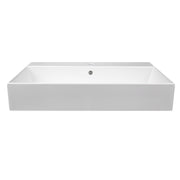 Nantucket Sinks NS-NPCS28W 28" wall-mount sink straight front view of the slim rectangular profile