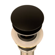 Nantucket Sinks NS-UDMB-OF close-up of the matte black umbrella cap and flange