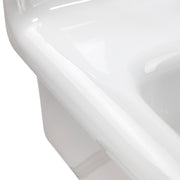 Nantucket Sinks NS-VCDM14-WW close-up of the glazed rim corner and bowl edge