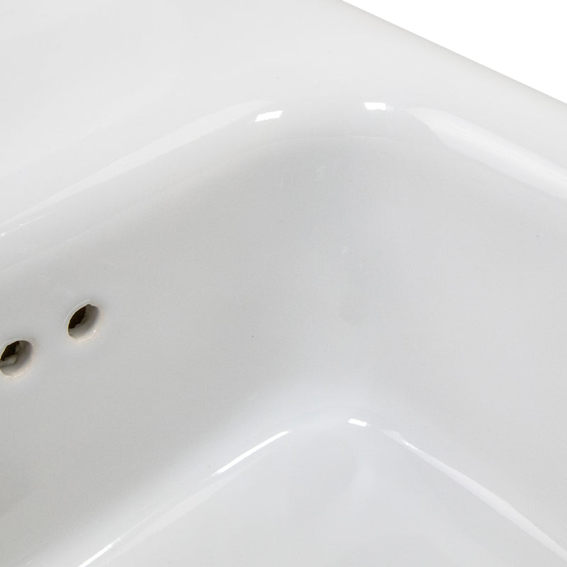 Nantucket Sinks NS-VCDM14-WW close-up of the overflow holes inside the white bowl
