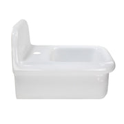 Nantucket Sinks NS-VCDM14-WW Victorian wall-mount sink side view showing the backsplash and deep body