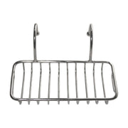 Nantucket Sinks NS-VCSH-CH chrome wire over-sink soap holder with two hook arms, front view, white background