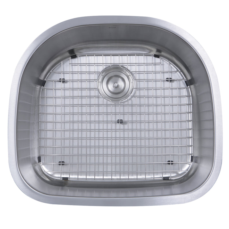 Nantucket Sinks NS03i-16 overhead view of the bottom grid and colander drain