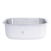 Nantucket Sinks NS09i-16 side view of the bowl and coated exterior