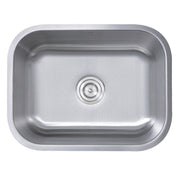 Nantucket Sinks NS09i-16 overhead view of the empty bowl and center drain