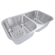 Nantucket Sinks NS10i-16 opposite three-quarter view of both bowls with grids