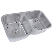 Nantucket Sinks NS10i-16 50/50 double bowl undermount sink with bottom grids, white background