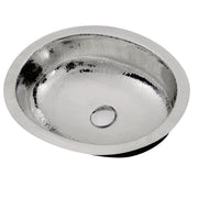 Nantucket Sinks OVS angled overhead view of the bowl and drain
