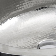 Nantucket Sinks OVS close-up of the polished hand-hammered texture and drain