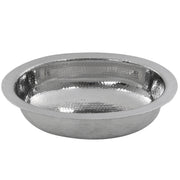 Nantucket Sinks OVS front view of the polished hammered oval bowl
