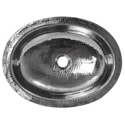 Nantucket Sinks OVS overhead view of the oval bowl and center drain