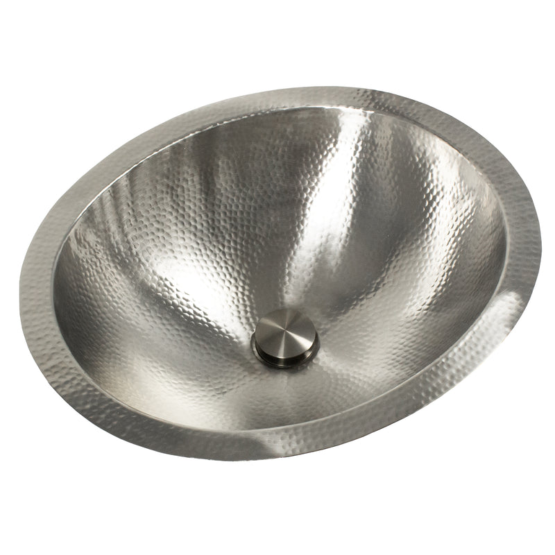 Nantucket Sinks OVS2017 angled overhead view of the bowl with drain fitted
