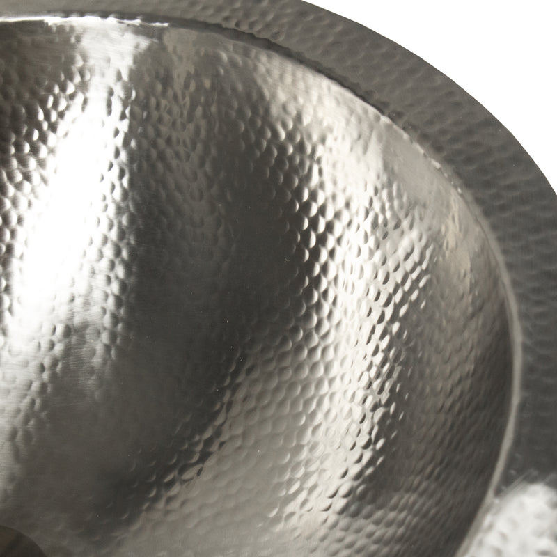 Nantucket Sinks OVS2017 close-up of the hand-hammered bowl texture