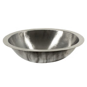 Nantucket Sinks OVS2017 front view of the hammered oval bowl and rim