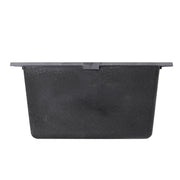 Nantucket Sinks PR1716-BL side profile of the black granite composite bar sink