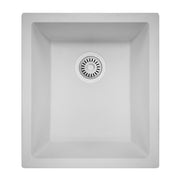 Nantucket Sinks PR1815-W white dual-mount bar sink from above