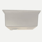 Nantucket Sinks PR2219PS-W side view of the white workstation sink showing the bowl depth