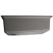 Nantucket Sinks PR3019PS-TI side view of the titanium workstation sink showing the bowl depth and drain outlet