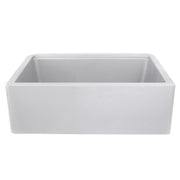 Nantucket Sinks PR3020-APS-G light grey farmhouse sink front view showing the smooth apron