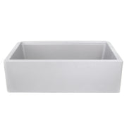 Nantucket Sinks PR3320-APS-G light grey farmhouse sink front view showing the smooth apron