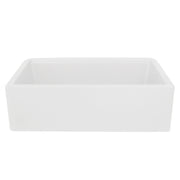 Nantucket Sinks PR3320-APS-W white farmhouse sink front view showing the smooth apron