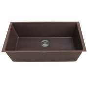 Nantucket Sinks PR3320-BR-UM brown undermount sink front view showing the bowl depth