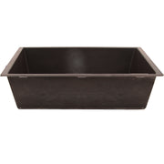 Nantucket Sinks PR3320-BR-UM side view of the brown undermount sink showing the mounting flange
