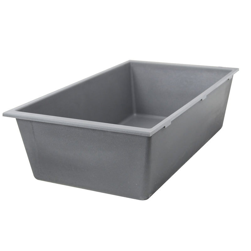 Nantucket Sinks PR3320-TI-UM titanium undermount sink angled view showing the deep bowl walls