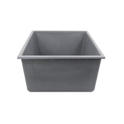 Nantucket Sinks PR3320-TI-UM end view of the titanium undermount sink