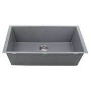 Nantucket Sinks PR3320-TI-UM titanium undermount sink front view showing the bowl depth