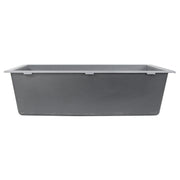 Nantucket Sinks PR3320-TI-UM side view of the titanium undermount sink showing the mounting flange