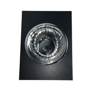 Nantucket Sinks PS20B-RD1 stainless colander set in the black board cutout, top view