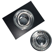 Nantucket Sinks PS20B-RD1 black HDPE board with stainless serving bowl and colander, top view, white background