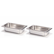 Nantucket Sinks PS20B-REC2 two rectangular stainless steel bins, white background