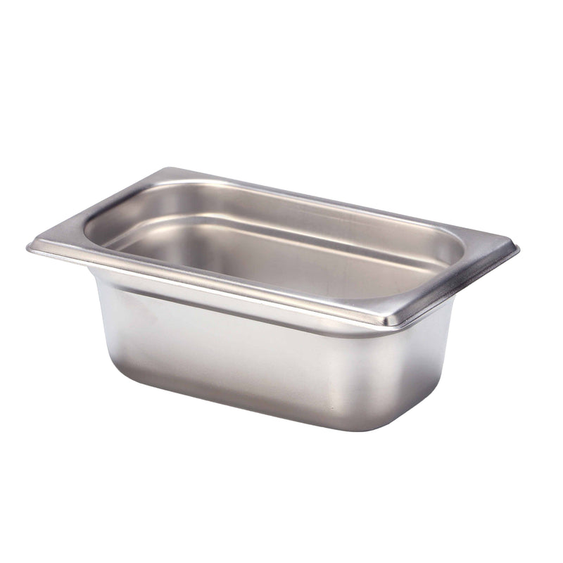 Nantucket Sinks PS20B-REC3 single rectangular stainless steel bin, three-quarter view