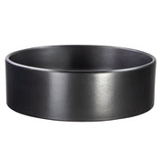 Nantucket Sinks RC4011MB Matte Black round vessel sink elevated side view of the straight wall