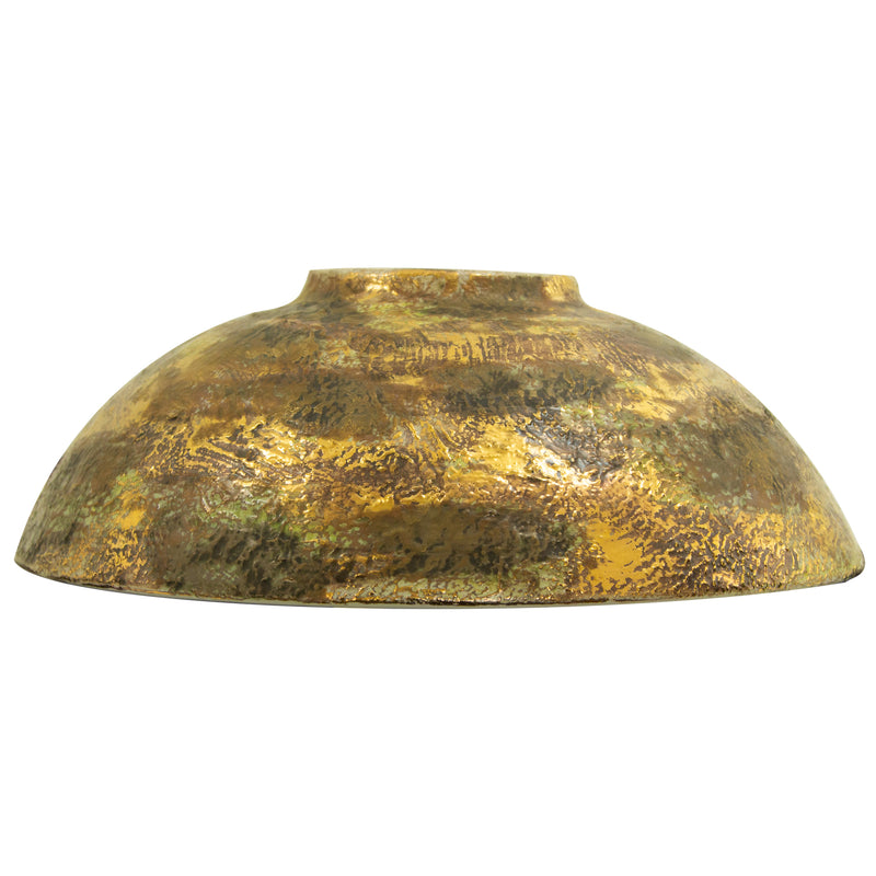 Nantucket Sinks RC7040GMS-MB Drake vessel sink upside down showing the full gold leaf dome