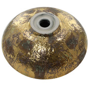 Nantucket Sinks RC7040GMS-W Drake vessel sink underside with the gold leaf finish and drain outlet