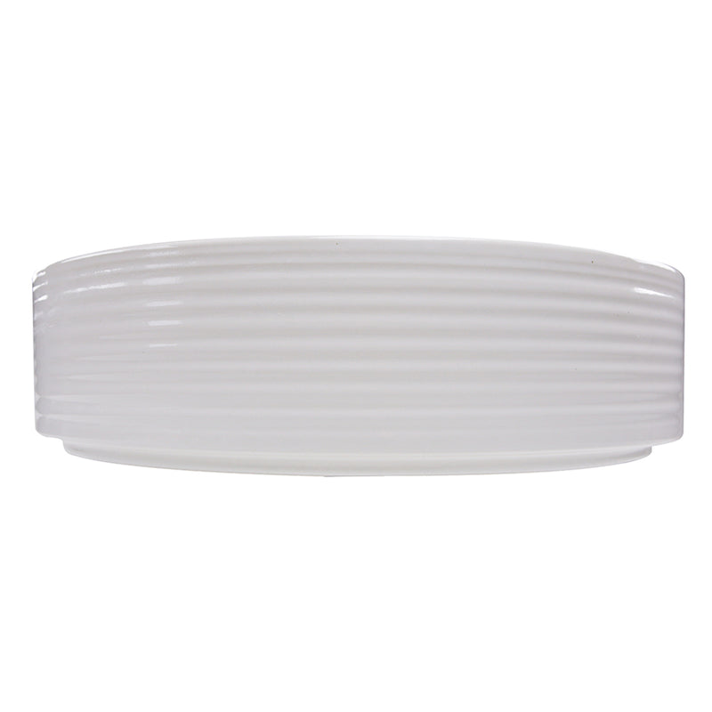 Nantucket Sinks RC7102WV Kiel vessel sink side view of the ribbed wheel-thrown wall