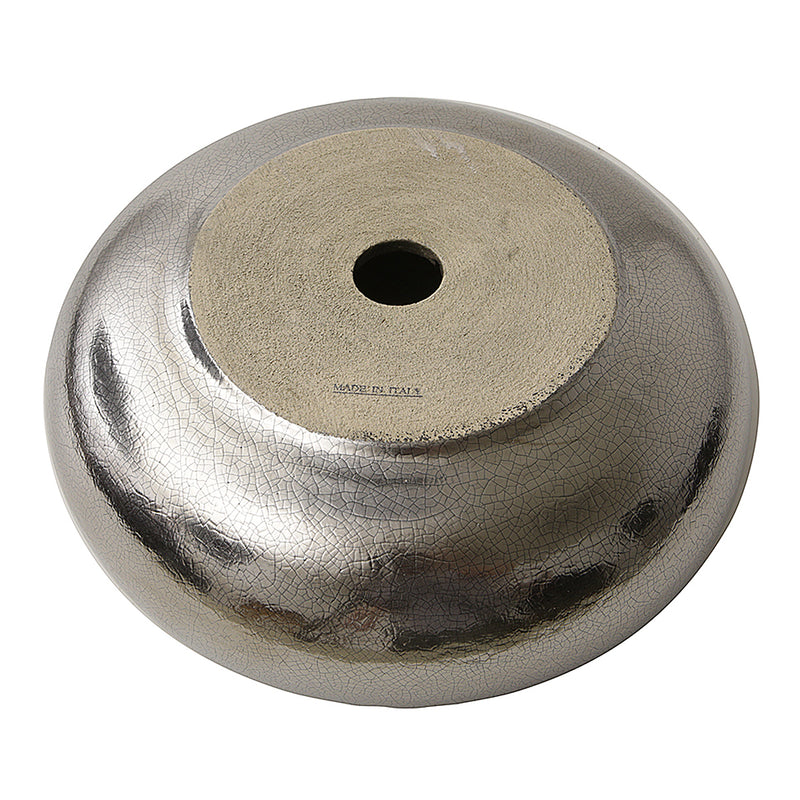 Nantucket Sinks RC72030P Monte Carlo vessel sink underside with unglazed base and drain hole