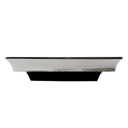 Nantucket Sinks RC73040PR Porto Cervo sink side profile of the platinum rim and black recessed base