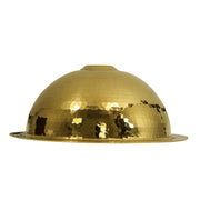 Nantucket Sinks ROB round brass bar sink upside down showing the hammered exterior dome