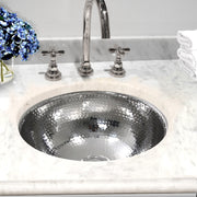 Nantucket Sinks ROS-OF installed in white marble with a cross-handle widespread faucet