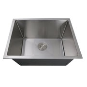 Nantucket Sinks SR2318-12-16 23" 12" deep laundry sink, front view, white background