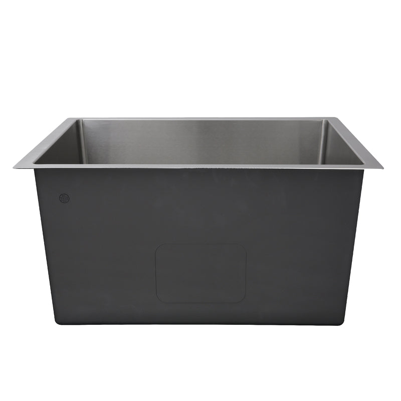 Nantucket Sinks SR2318-12-16 side profile showing the 12" bowl depth