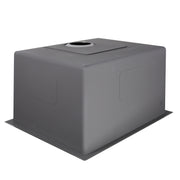 Nantucket Sinks SR2318-12-16 underside view of the padded bowl and drain opening
